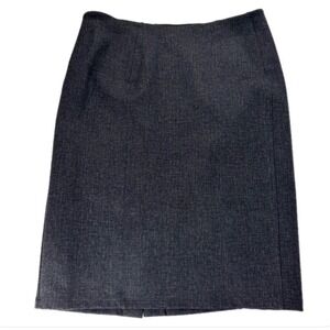 Liverpool Pencil Skirt Women Size 12 Grey Tweed Pull On Professional Office